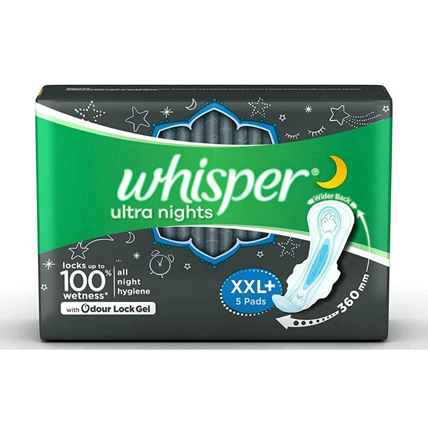Whisper Sanitary Pads Bindazzz Night XXL